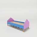 Кровать детская ГОРОД" (настил ДВП)"